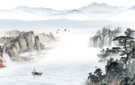 背景墙现代新山水画 tif分层