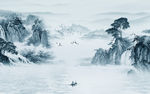 新款轻奢新山水画 TIF分层