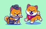 卡通柴犬