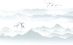 新中式爆款新山水画 TIF分层