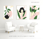 抽象性感美女装饰画