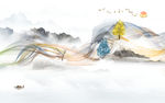 豪华高清山水画 文件分层