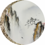圆形迎客松