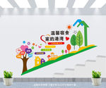 宿舍楼梯文化墙