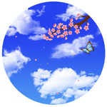 蓝天桃花