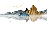 金色山水玄关