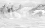 石纹无框画山水画 文件分层