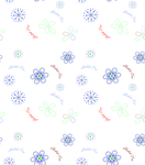 花朵碎花花卉字母组合