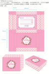 粉色条纹水彩花卉飞机盒包装设计