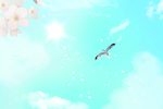 樱花蓝天