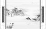 框画高端画山水画 文件分层