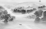 新品中式画山水画 文件分层