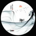 山水水墨画