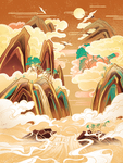 国潮山水