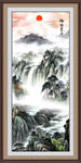 竖版山水画