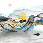 意境山水晶瓷画