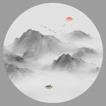 山水玄关画