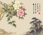 锦绣富贵牡丹图
