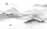线条 高清背景山水 文件分层