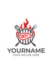 烧烤logo 牛排图标