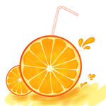 原创手绘橙子插画