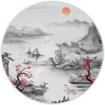 水墨装饰画静景