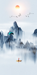 水墨山水玄关