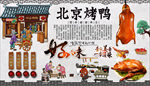 北京烤鸭背景墙