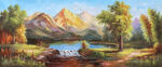 聚宝盆风景油画