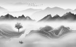 大气新山水灰色画 tif分层