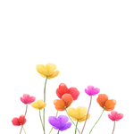 彩色花朵元素