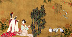 竹林仕女图