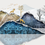 麋鹿山水