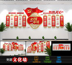 中式党的光辉历程党史党建文化墙