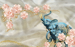 3D立体花卉背景墙
