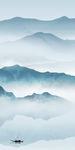 别墅山水新无框画 tif分层