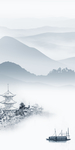 意境高清玄关山水画