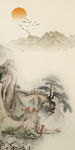 最新玄关意境山水 TIF分层