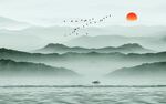 新中式山水画图片