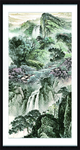 竖幅山水画
