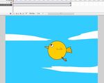 鸟拍翅膀飞行的动画flash