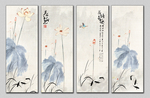 中国画荷花