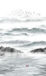 竖式山水画