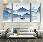 新中式意境山水画客厅装饰画挂画