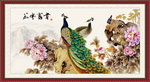 孔雀牡丹图 花开富贵