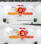 党建引领党员活动室党建文化墙