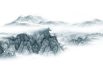 最新客厅风景山水 tif分层