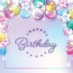 生日背景素材彩色气球公司派对
