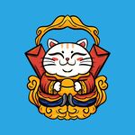 手绘卡通招财猫插画素材