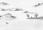 水墨意境新中式山水画